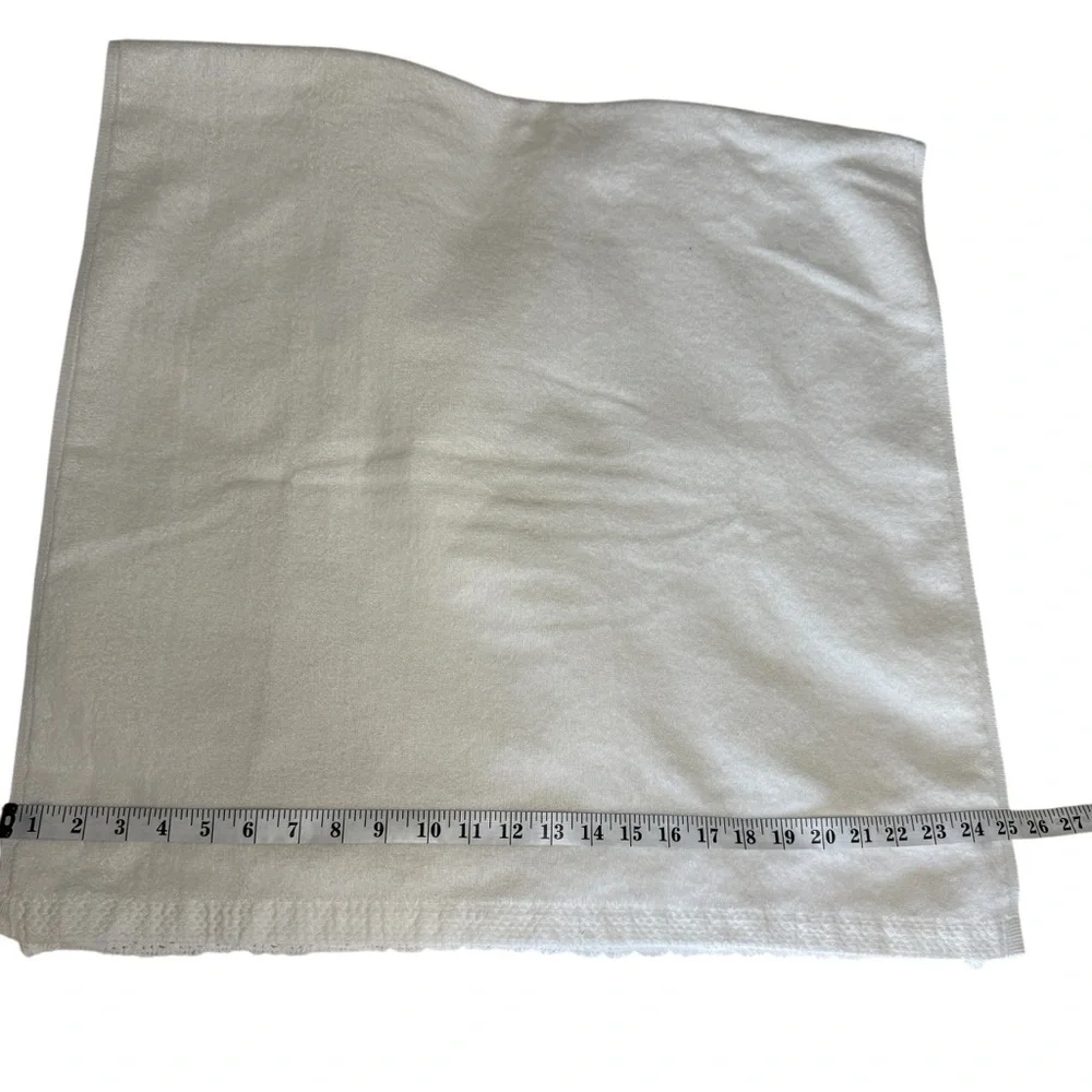 Avanti Set O 4 VTG Towels Ivory 70s 2 Bath 2 Hand 100% Cotton MCM Retro Feminine